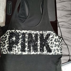 Pink racer back w/sequins